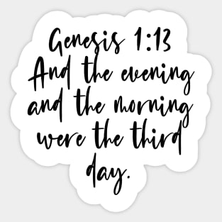 Genesis 1:13 Sticker